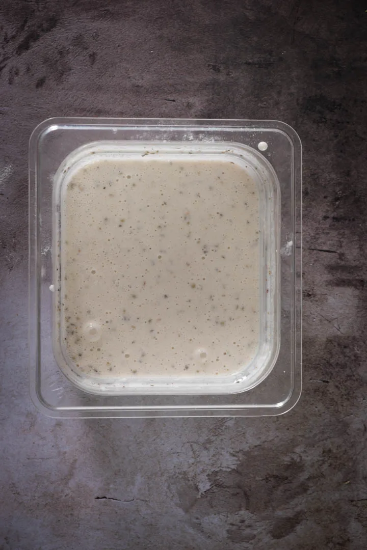 Batter for the Zucchini eggplant chips
